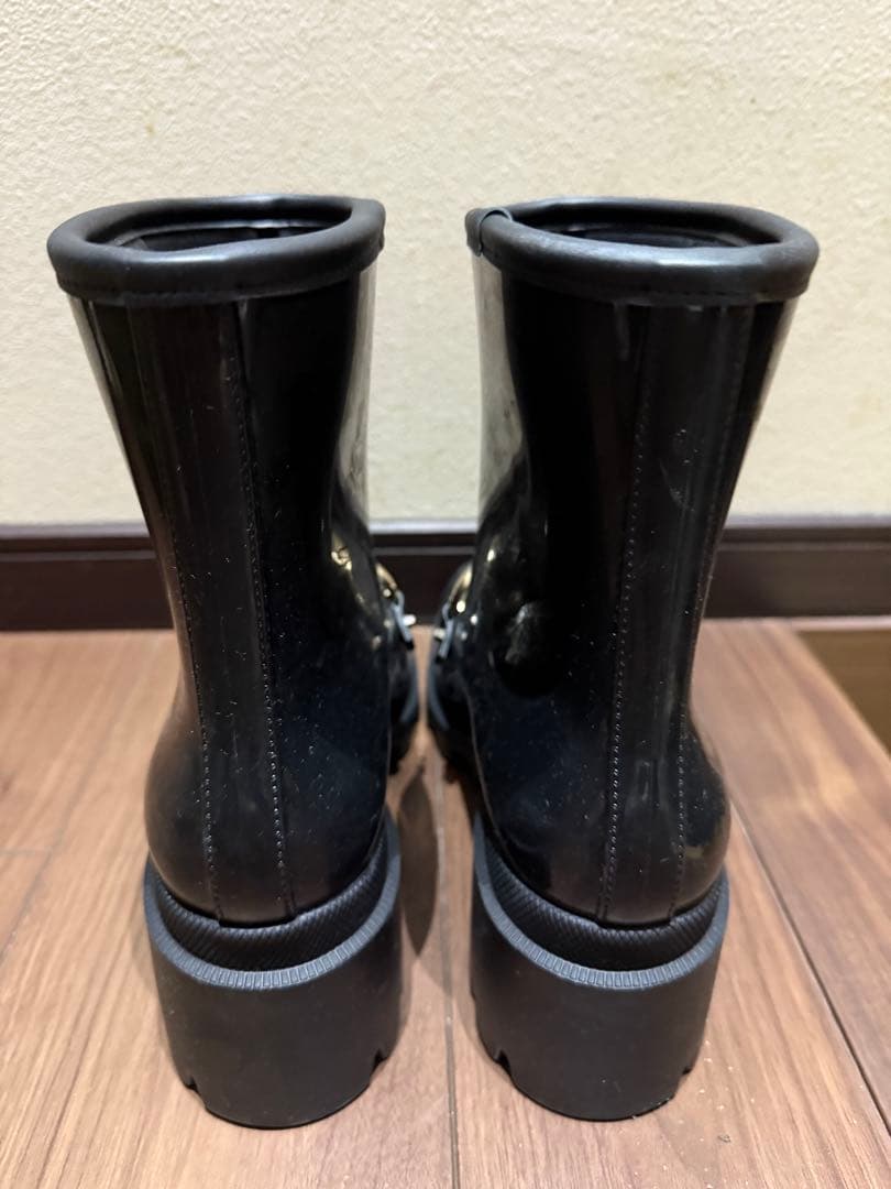 GUCCI ブラック レインブーツ 厚底