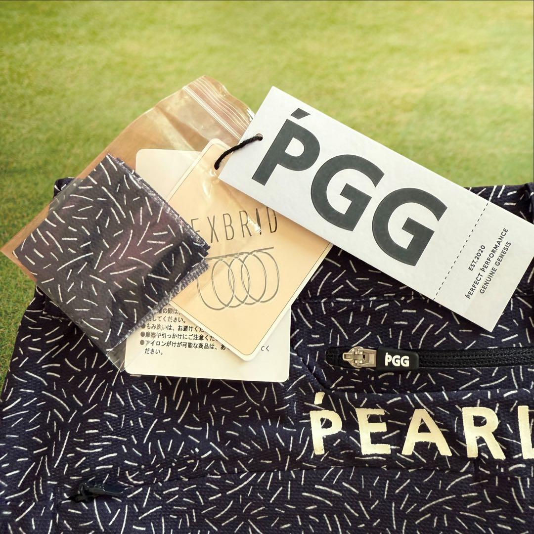 新品タグ付き　パーリーゲイツ　PGG ハーフパンツ　短パン　紺　3 S〜M 総柄