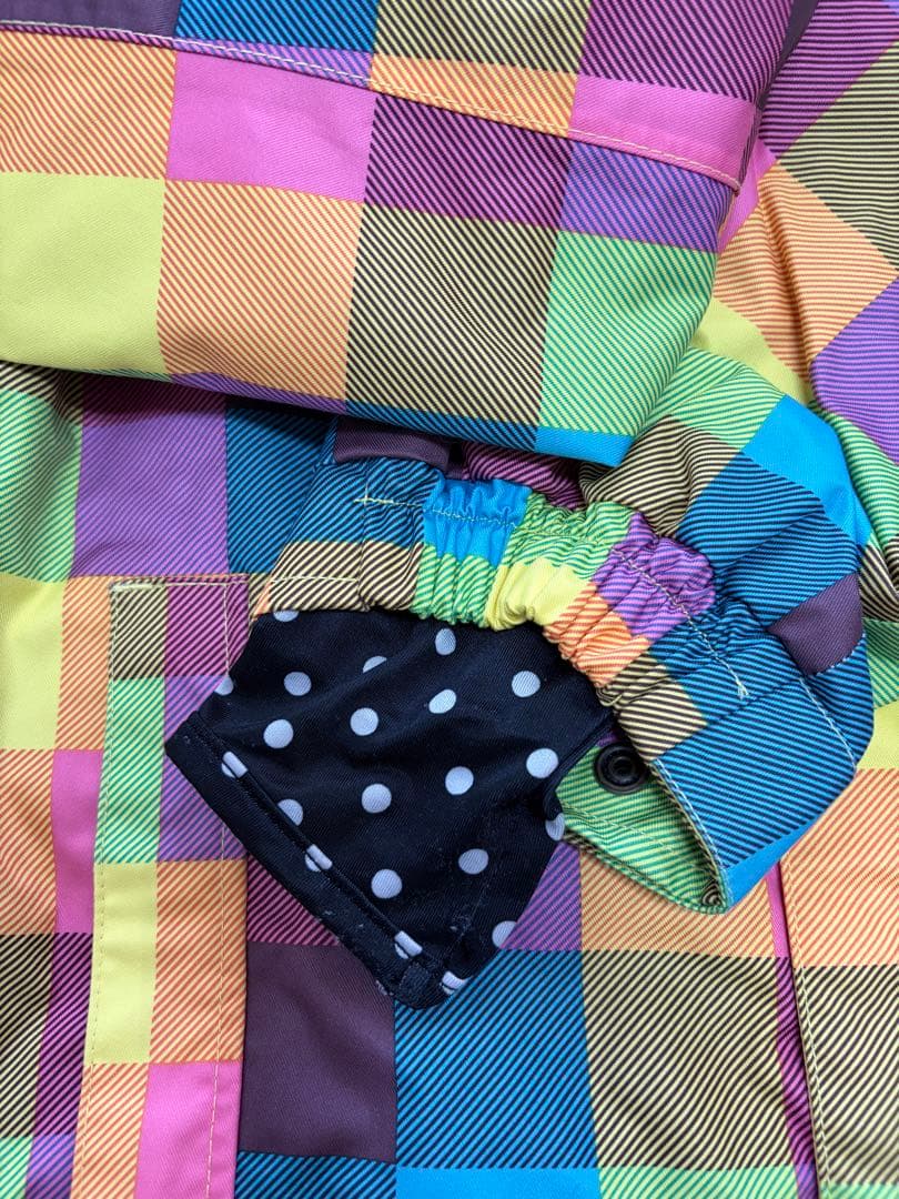 Sista.J マルチカラー チェック柄 スノーボードウェア