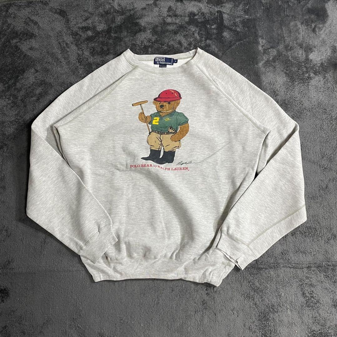 90s POLO by Ralph Lauren ラグランスウェット　ポロベアー