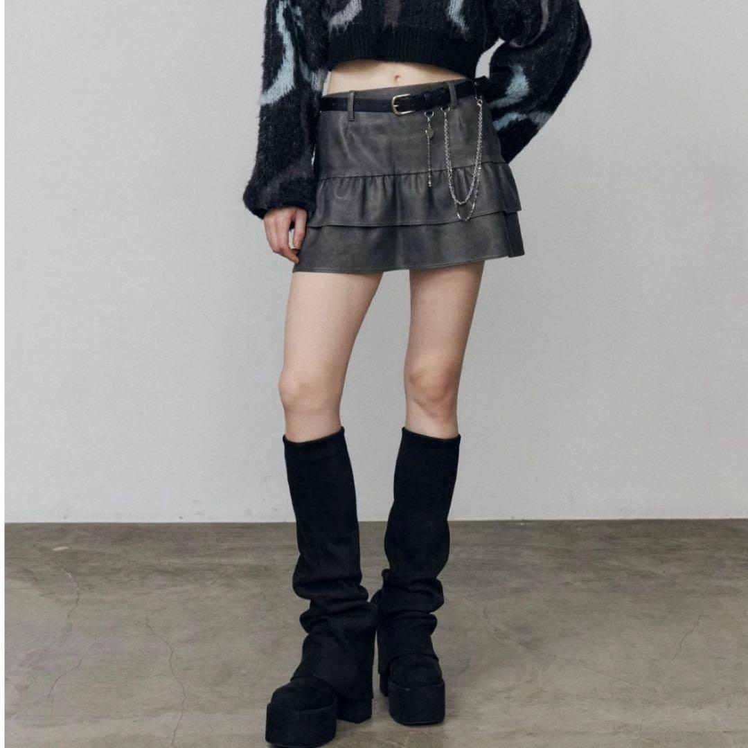 完売品　EMODA ルーズ　フレアー　カバー　フィット　ブーツ　ブラック