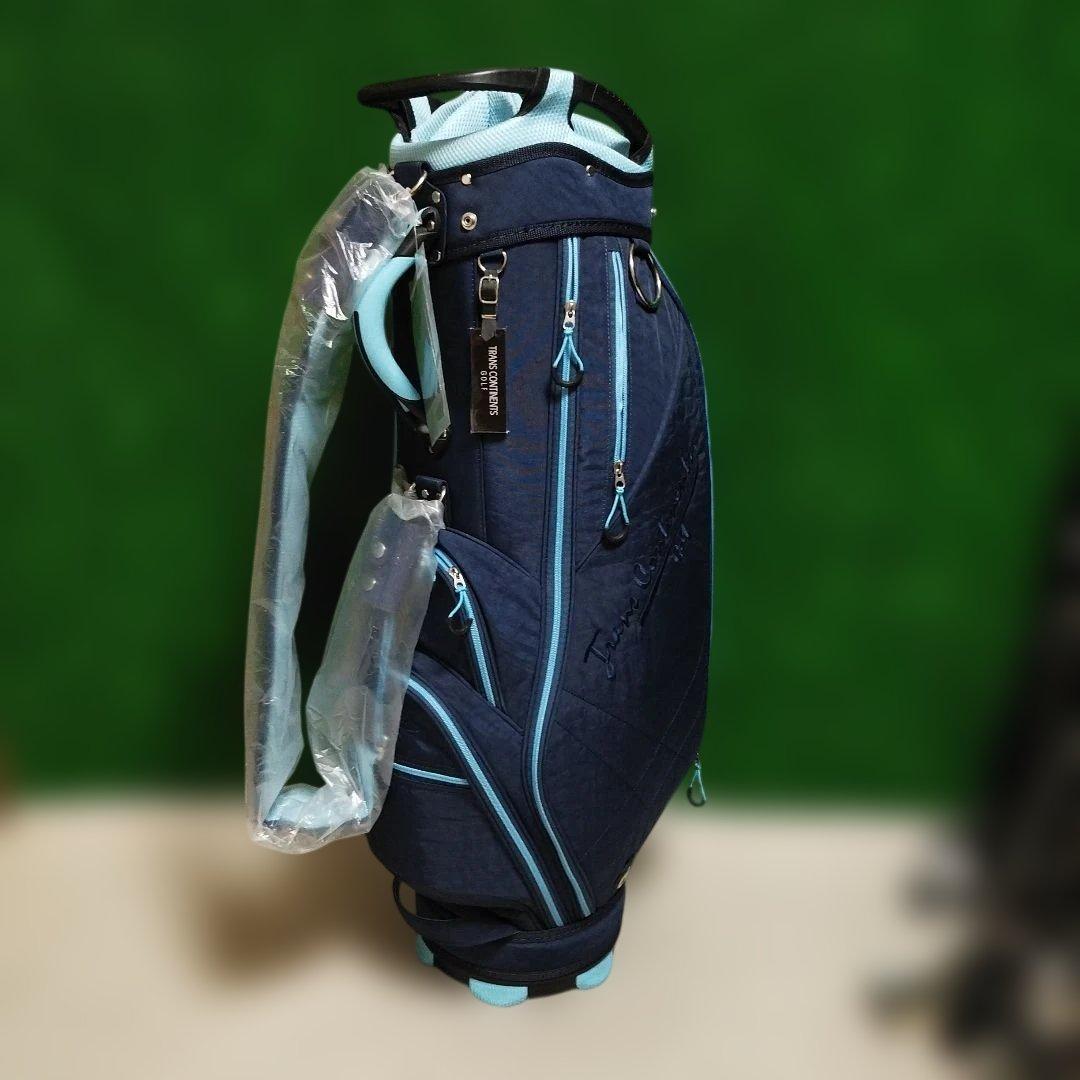 未使用 TRANS CONTINENTS GOLF キャディバッグ ネイビー