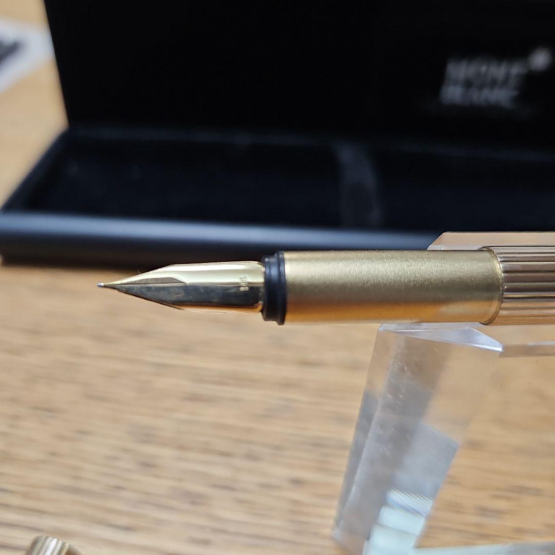 【超美品】モンブラン ノブレス ゴールド ダイヤモンドカット２０金張 １４金