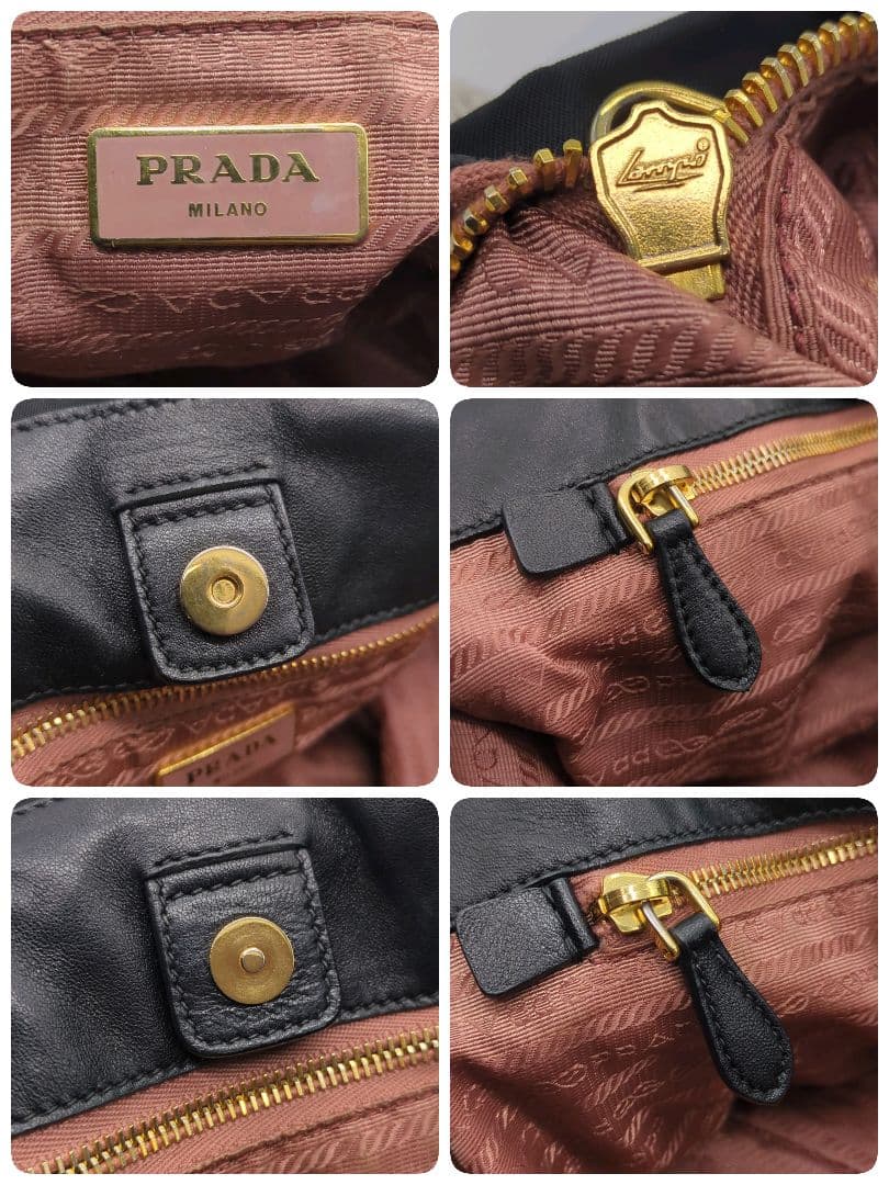 【人気モデル・美品】プラダ☆ハンドバッグ ナイロン テスート リボン ブラック