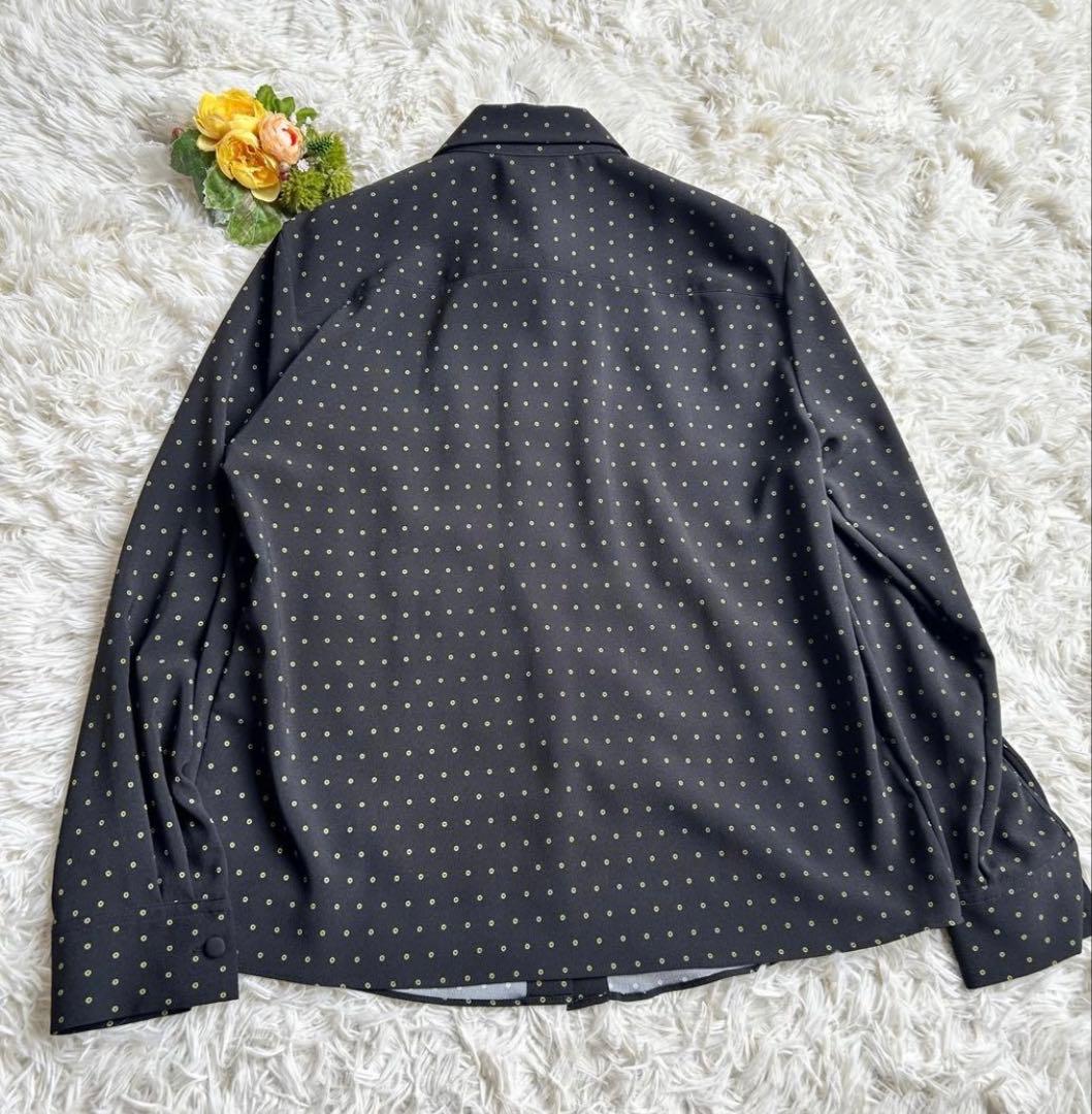 未使用級♡セオリーリュクス ブラウス ボウタイ ドット柄