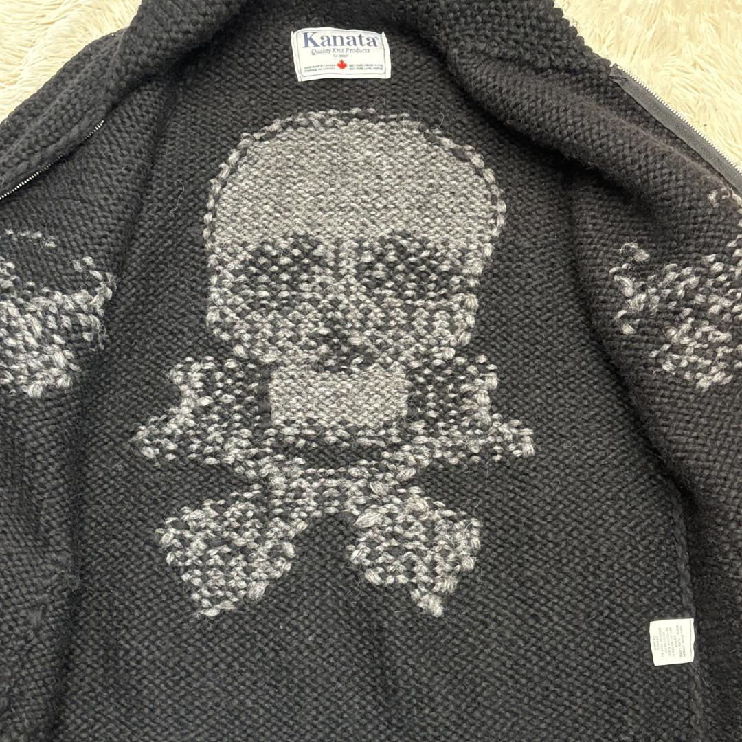 希少　Kanata　カナダ製　ハンドニット スカル 別注モデル　カウチンセーター