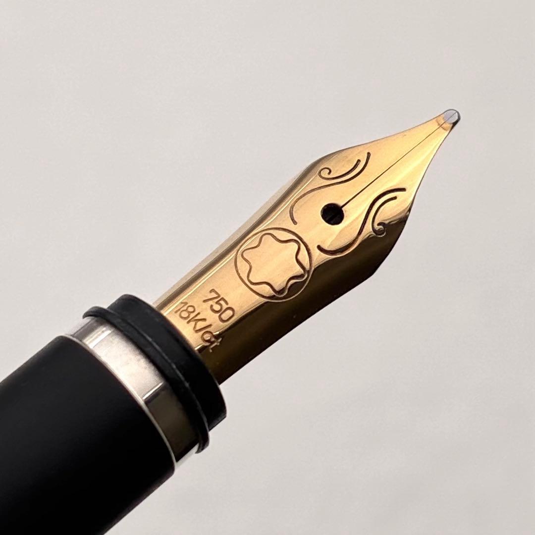 モンブラン Mont Blanc 万年筆 ノブレス レッド マーブル 18K M