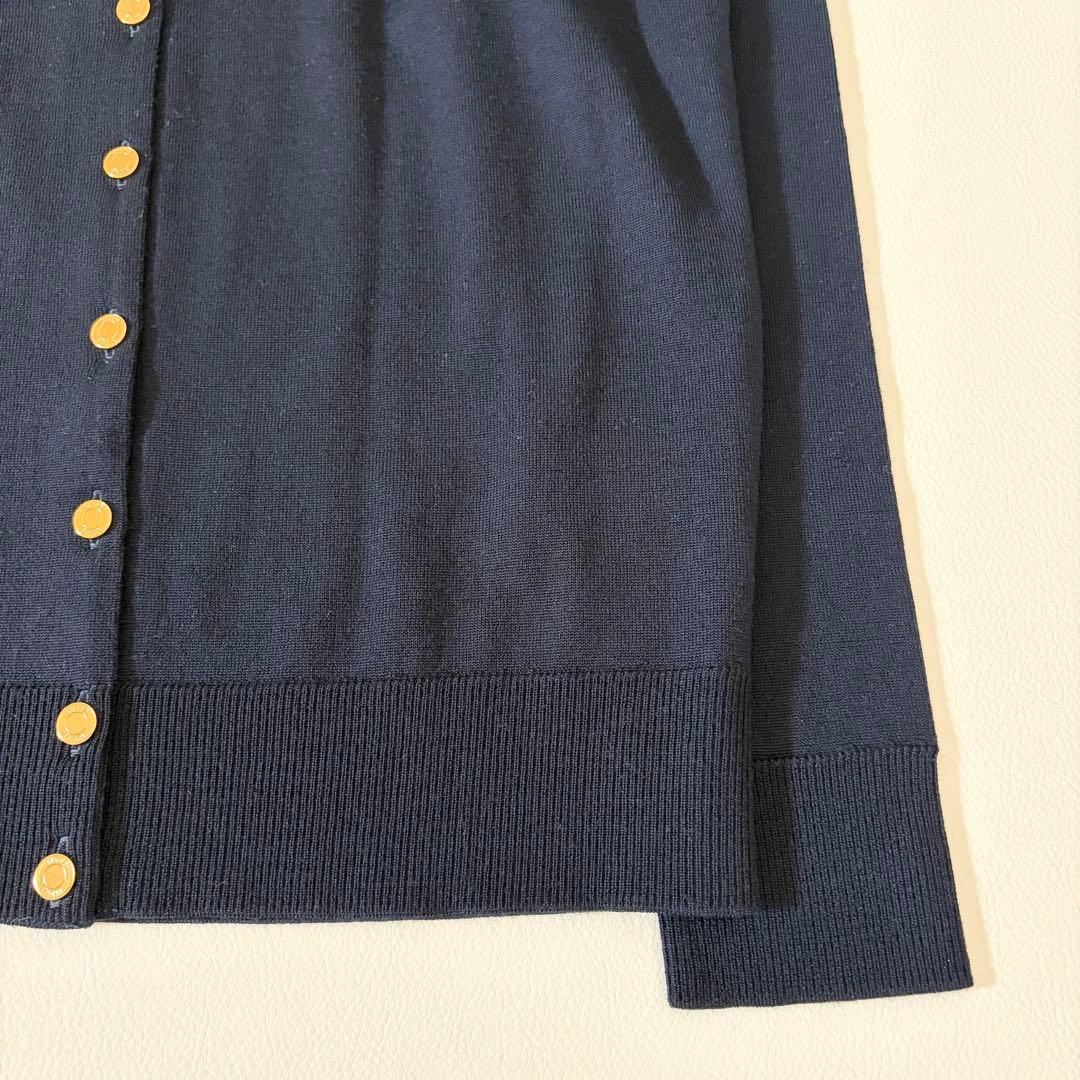 極美品　ミューズドゥーズィエムクラス　カーディガン　金ボタン　クルーネック　紺