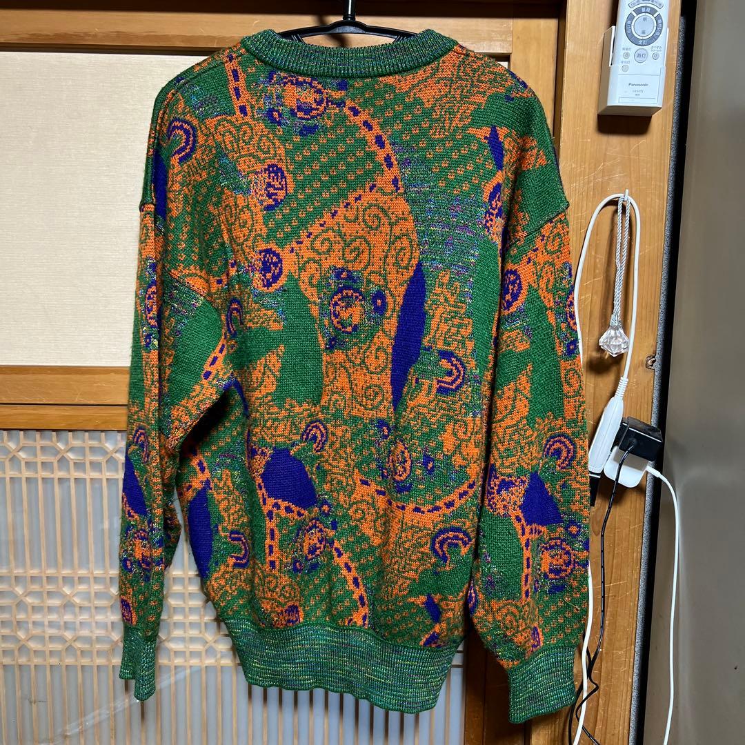 美品　J's ジャンボ尾崎　セーター　ニット　ブリヂストンスポーツ　L 緑　紺
