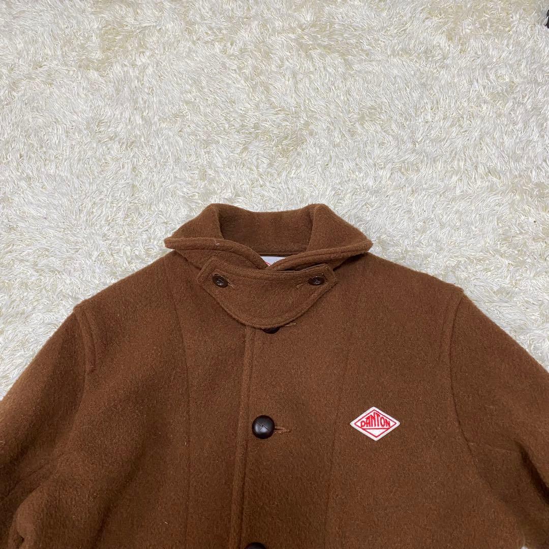 【美品】ダントン　ウールモッサ　ショールカラージャケット　ブラウン　40