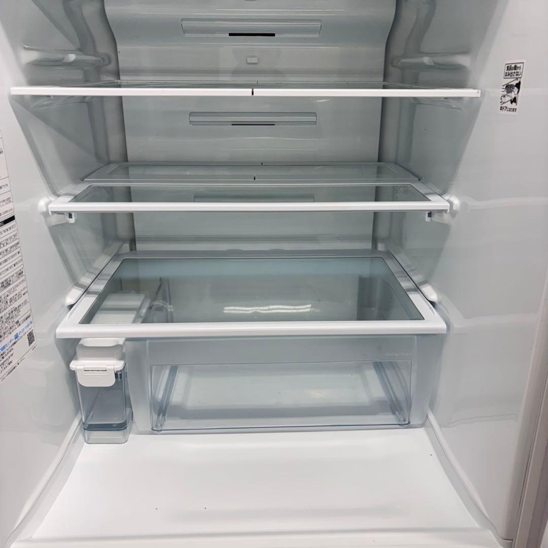 670 東芝大型冷蔵庫　400L強　小型　右開き　ガラスパネル　5ドア　ホワイト