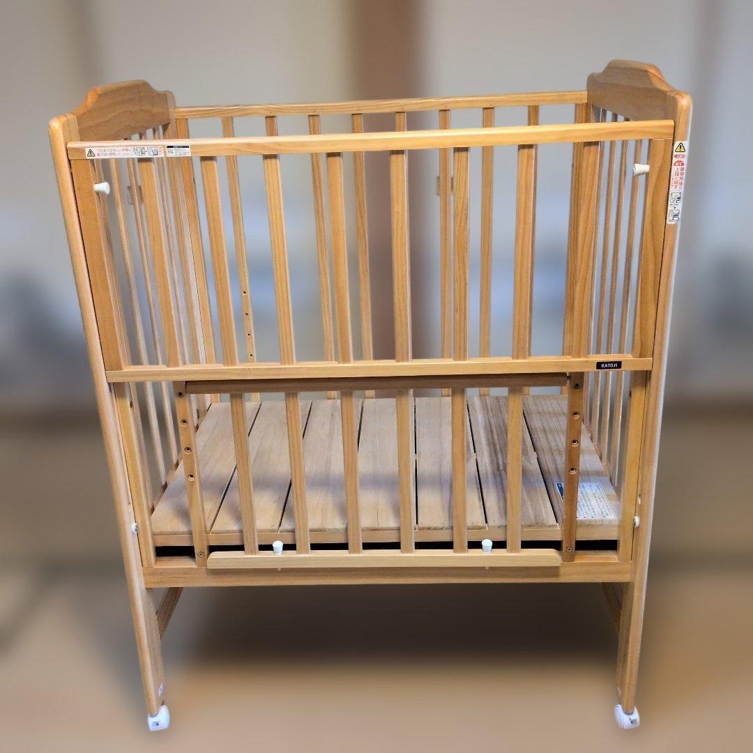 カトージ ベビーベッド ハイシートミニベッド 　ナチュラル　02602