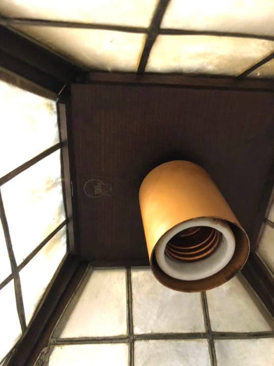 アンティーク　照明傘　貝殻　シェルランプ　ビンテージ