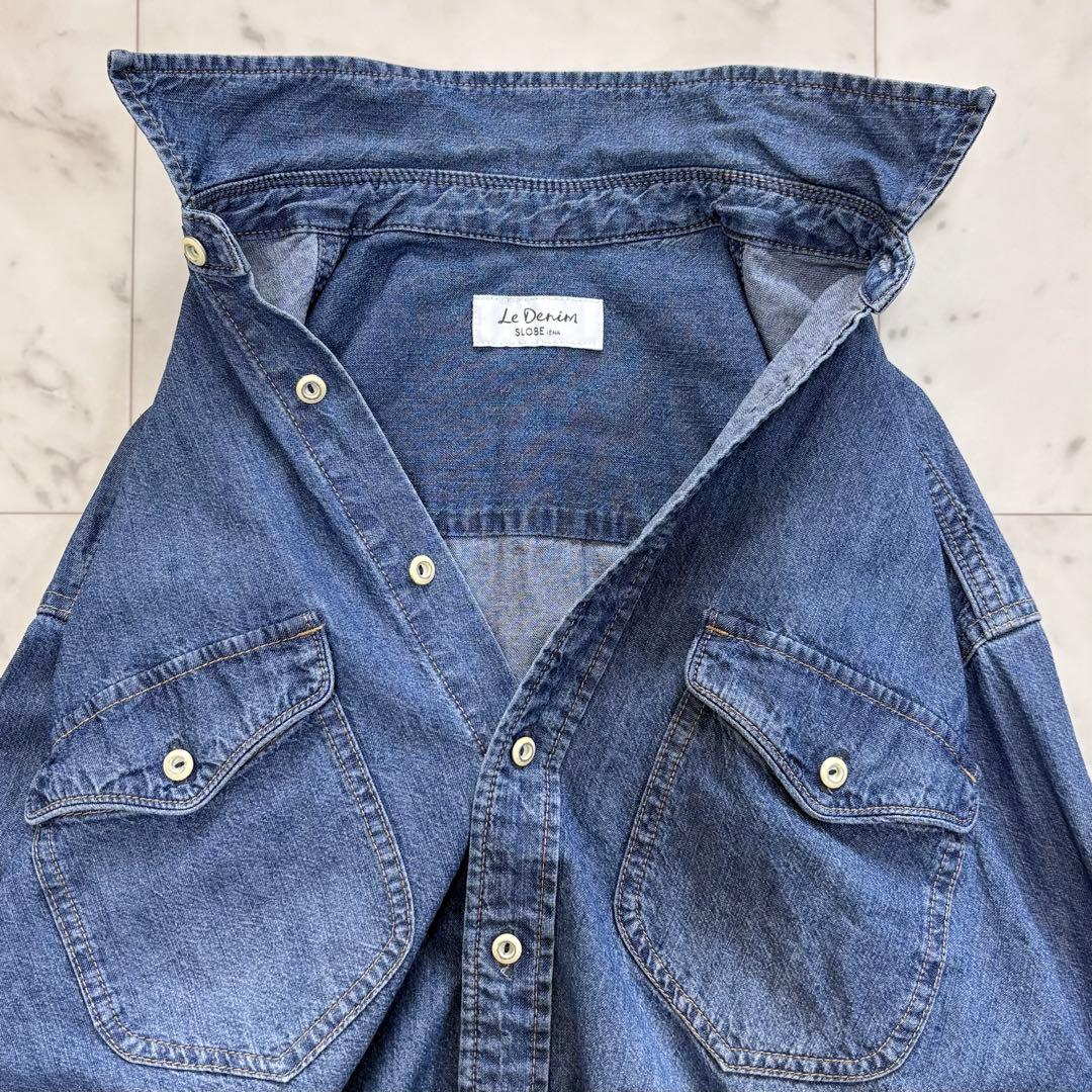 美品✨スローブイエナ　LE DENIM ライトオンス BDUシャツ　2024SS