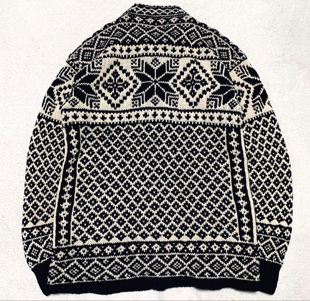 ラルフローレン ノルディック　ハンドニット　カーディガン　コンチョボタン