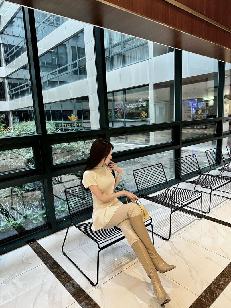 QUNG ラパンストレートロングブーツ