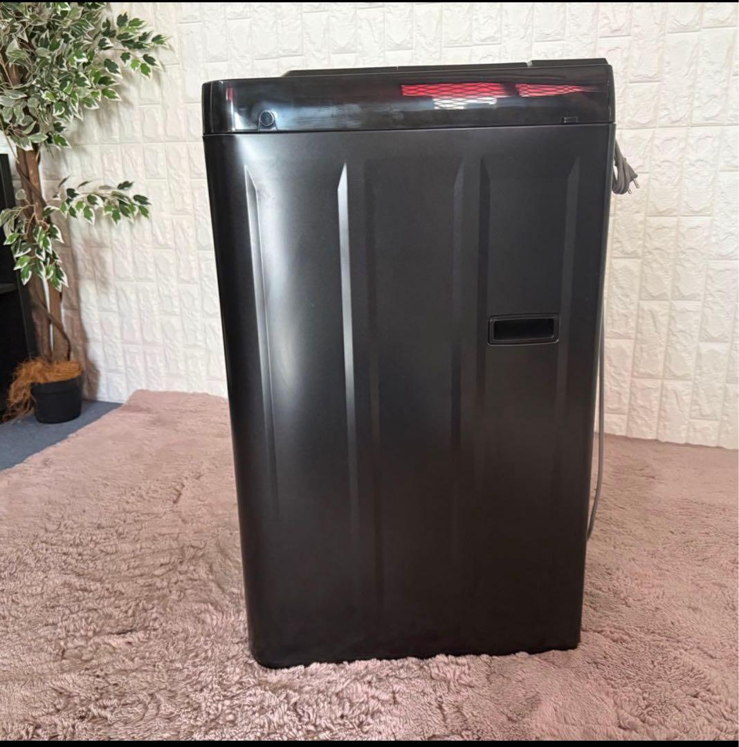 2024年製 黒い2ドア冷蔵庫　洗濯機