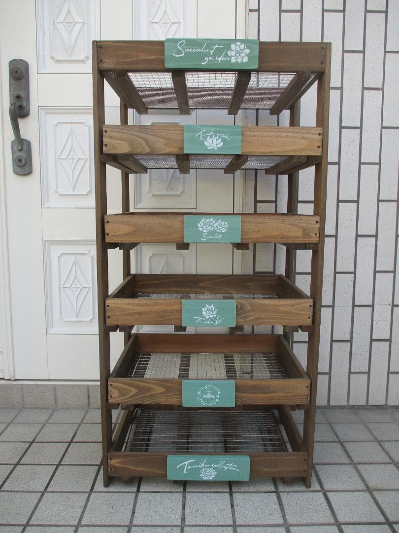 期間限定　６段トレー　多肉棚　プランター　スタンド　多肉植物棚　ラック　アガベ