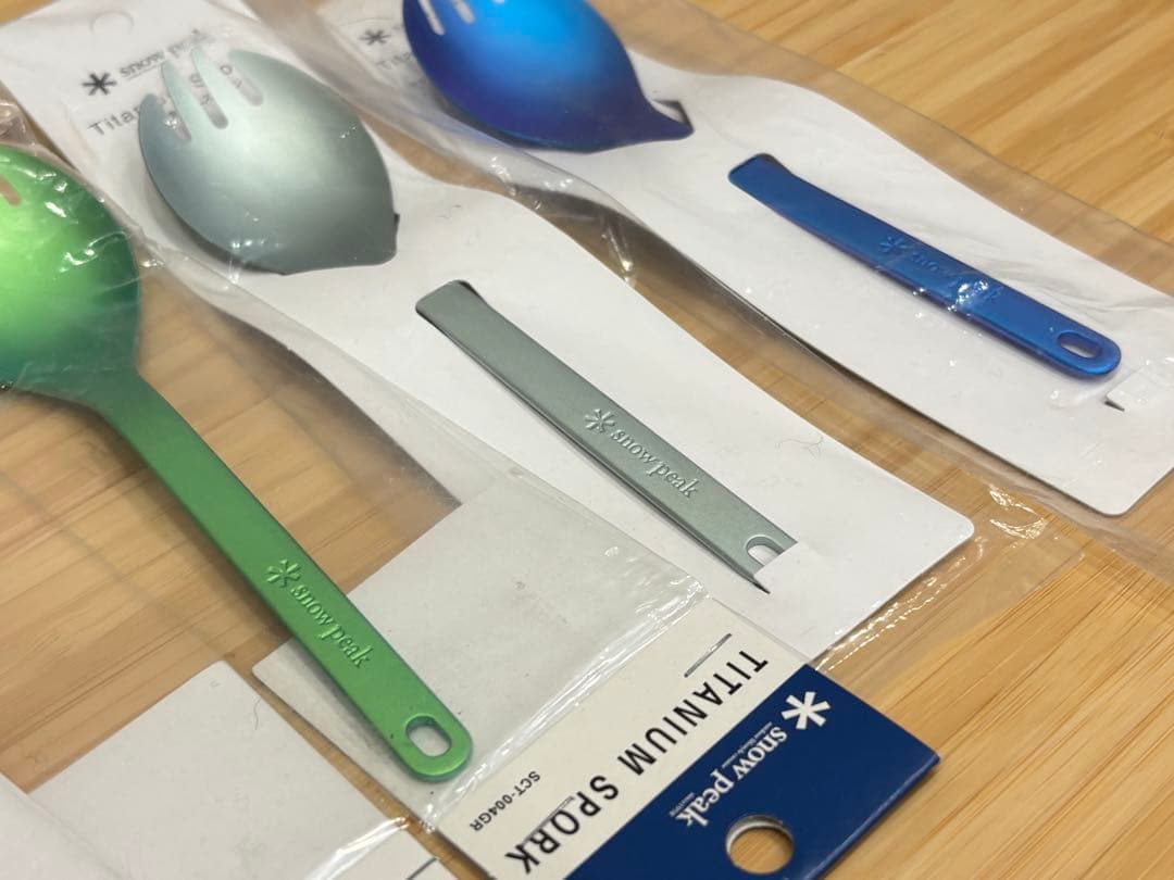 スノーピーク チタン先割れスプーン 6色セット まとめ売り