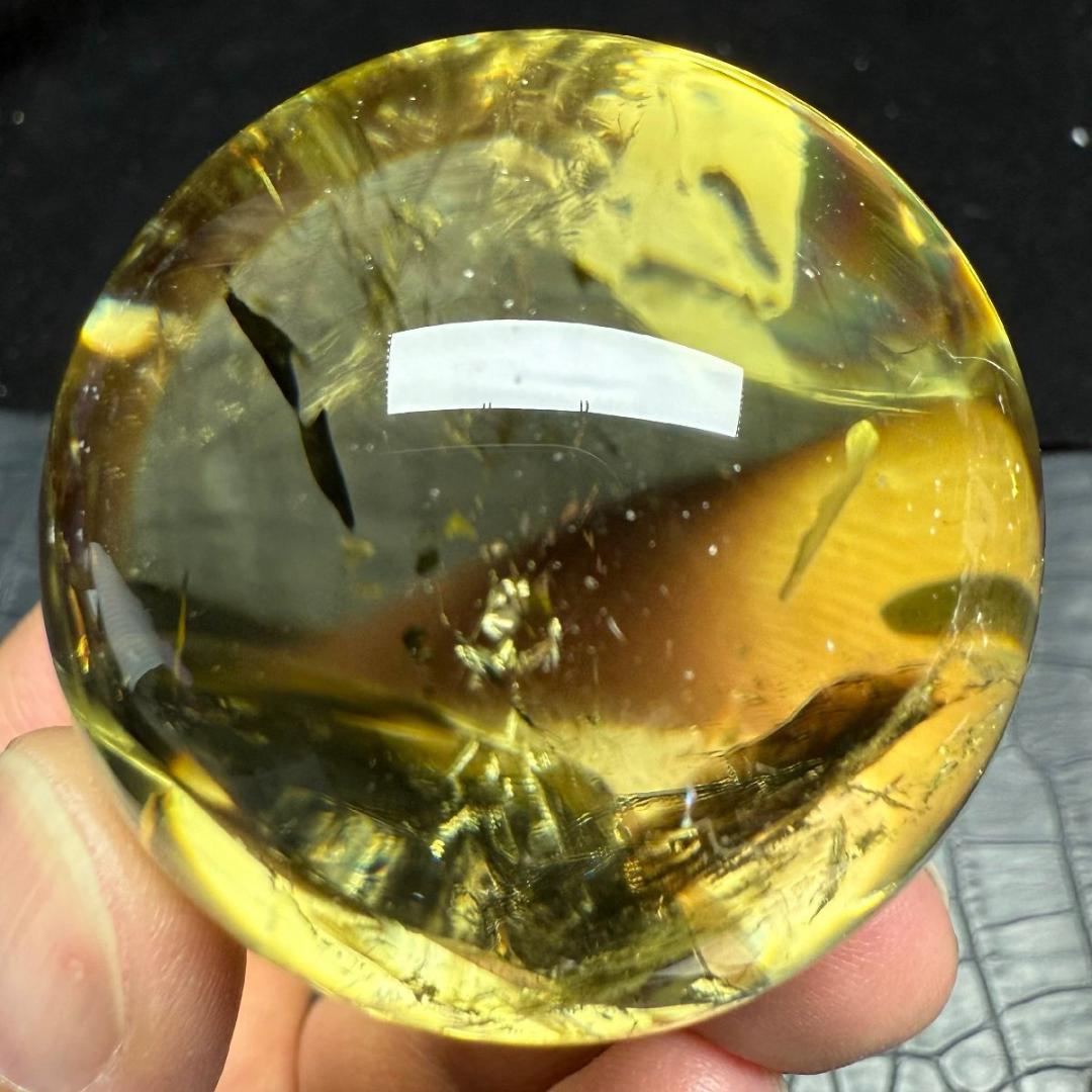 AAAAAAAA級金運UP天然レインボーシトリン丸玉B0101/YS/550C