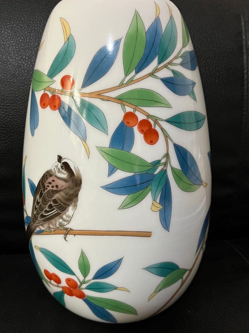 香蘭社 最高級 野鳥 花瓶