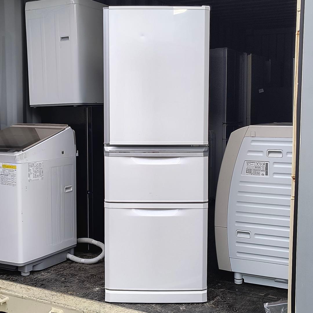 119運搬取付無料！パールホワイト純正三菱スリムLowボディ冷蔵庫！完動超美品！