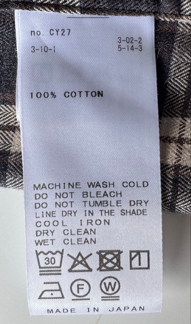 EDIT. FOR LULUネルチェックシャツ