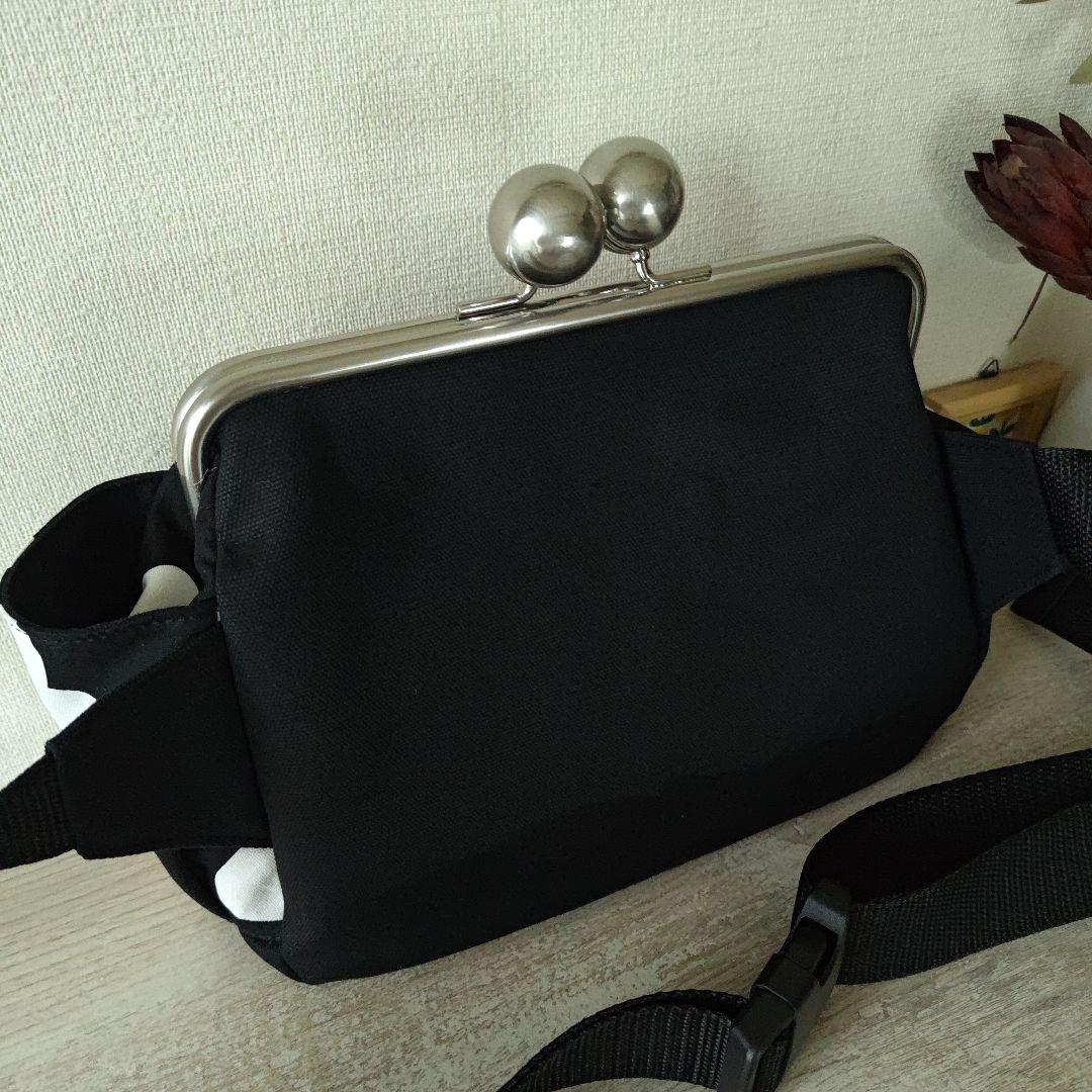 【作ちゃん様】がま口ウエストバッグ　ラビット柄　ハンドメイド