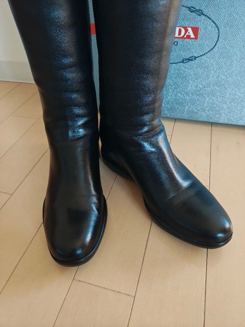 PRADA SPORT プラダ スポーツ レザー ロングブーツ サイズ37.5