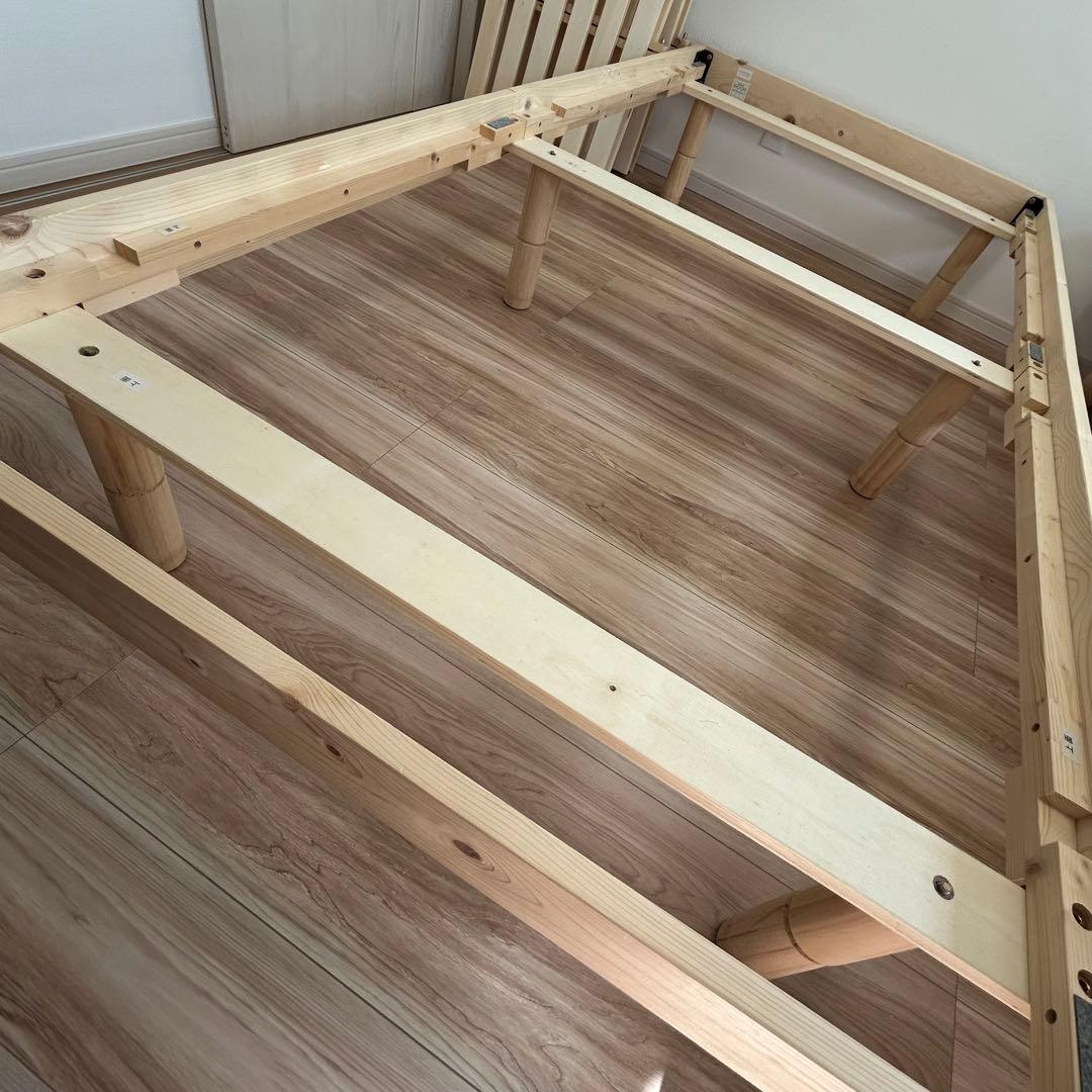 限定価格★【美品】すのこベッド ローベッド 布団干し可！組立簡単！送料込み！