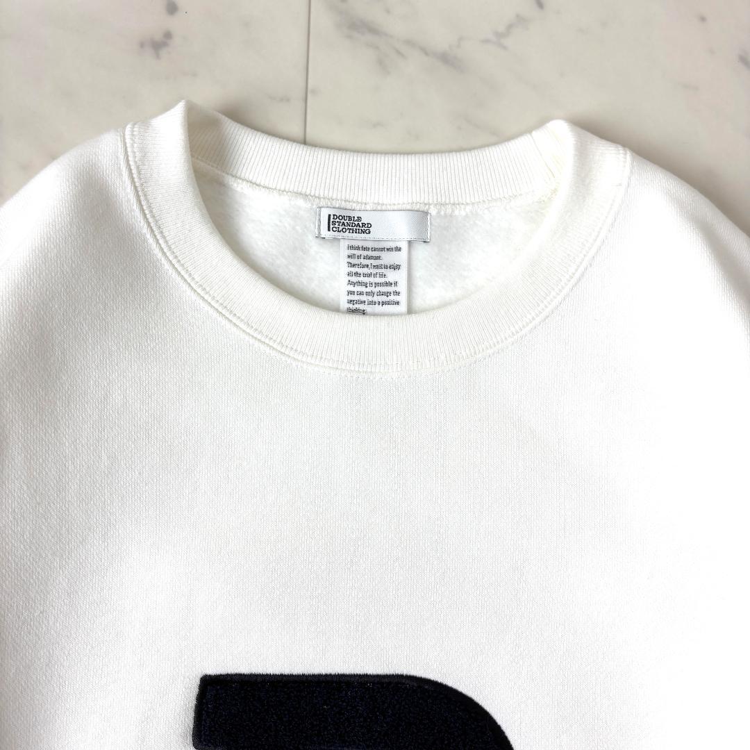 ダブルスタンダードクロージング F Dロゴ裏起毛プルオーバー 白 WEB限定
