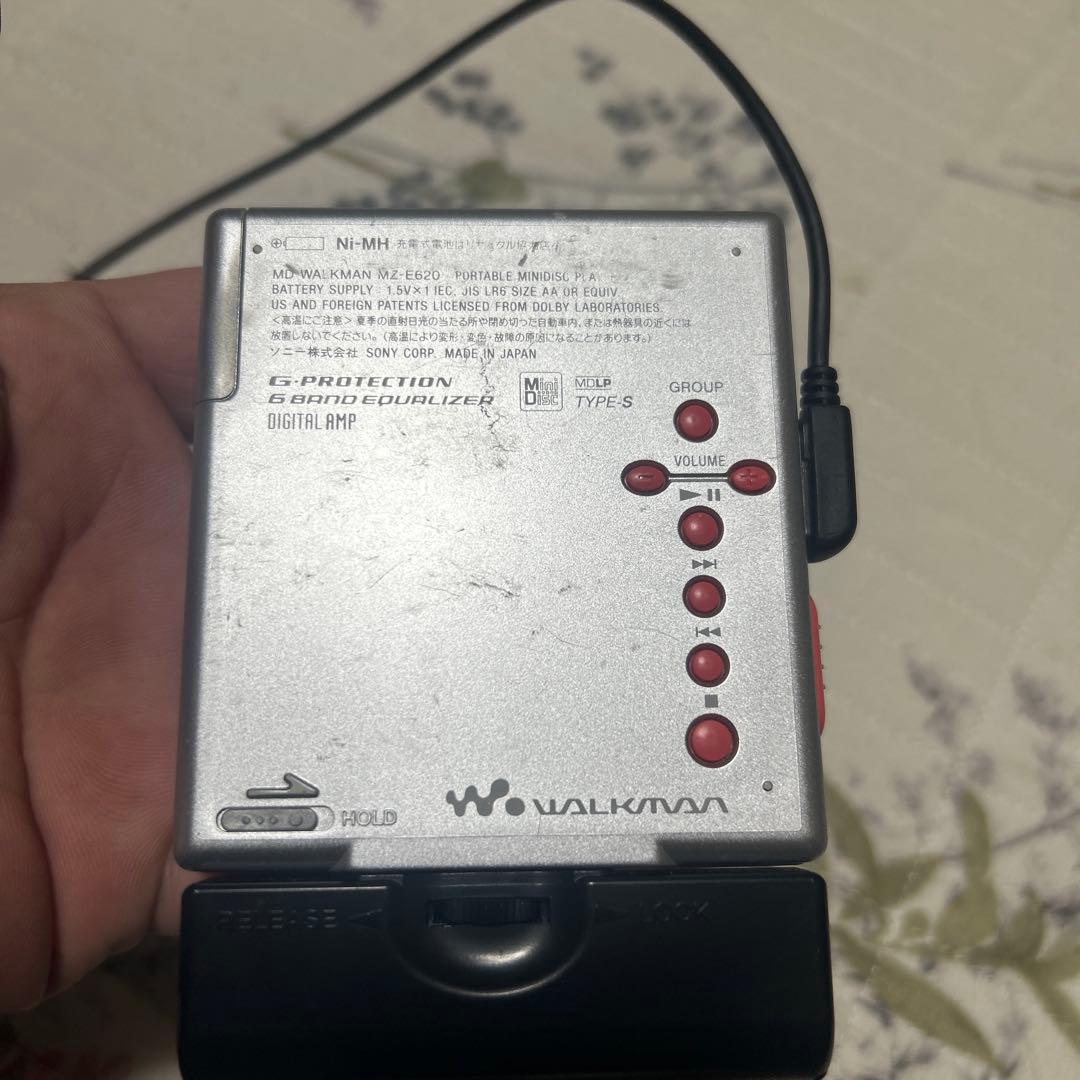 SONY MD WALKMAN MZ-E620 ポータブルMDプレーヤー動作確認