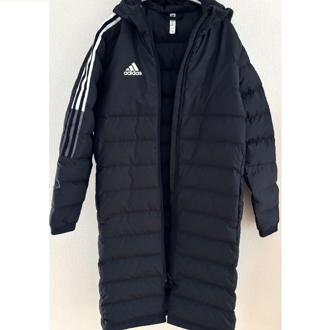 【未使用】 アディダス ダウン ベンチコート Tiro 21 黒 M サッカー