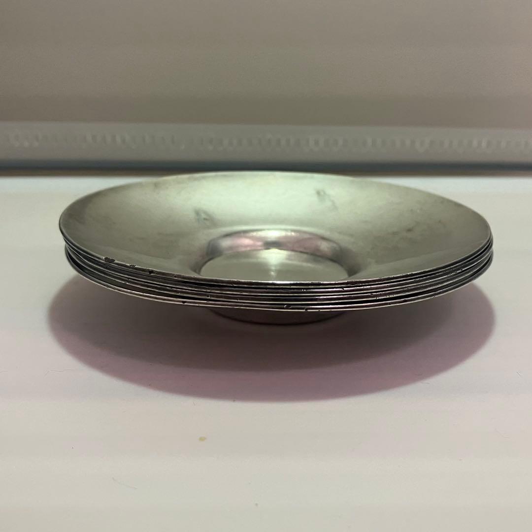 銀製？ 尚美堂 茶托 4枚 計268g