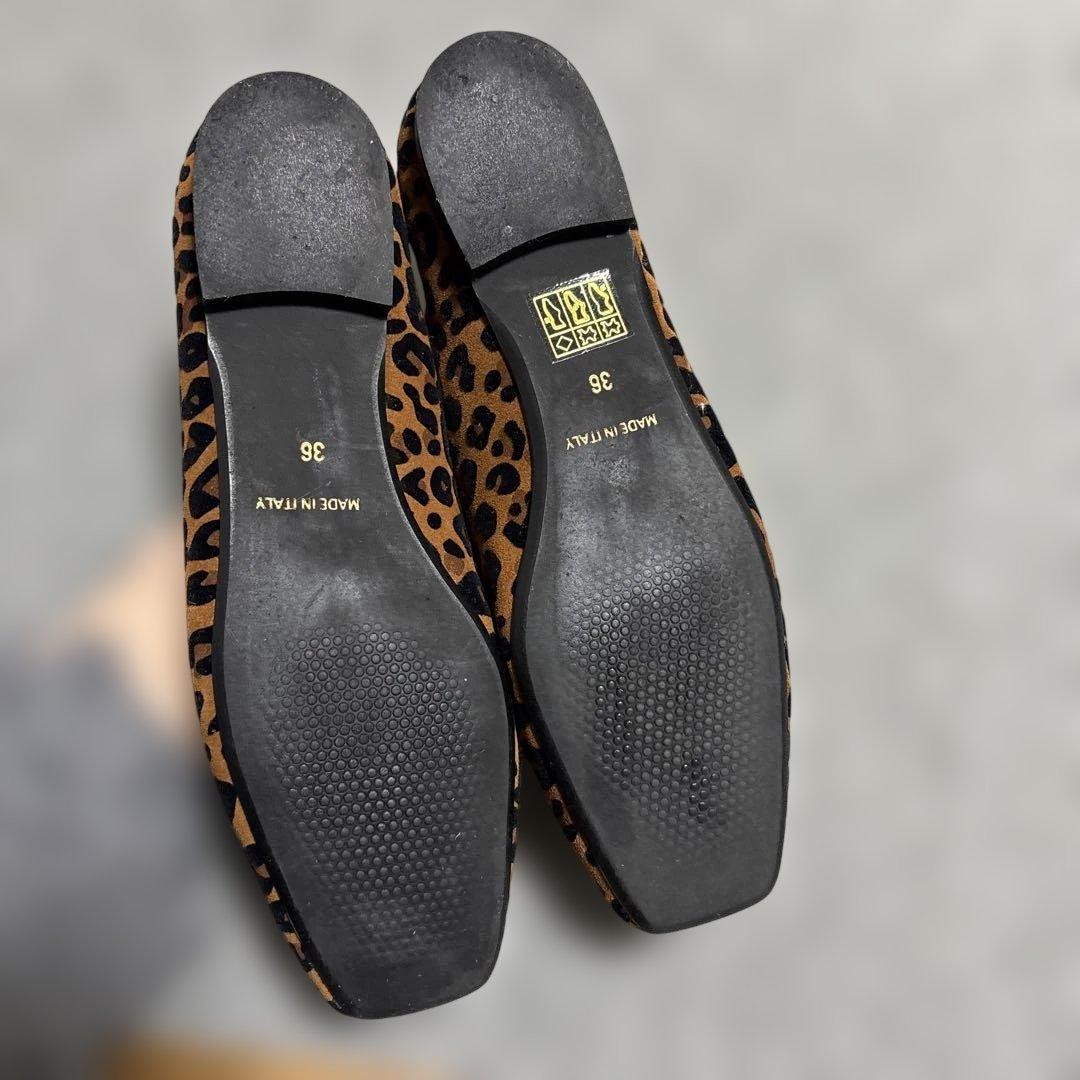 極美品　STATUS ステイタス　スクエアトウ フラットシューズ　パンプス