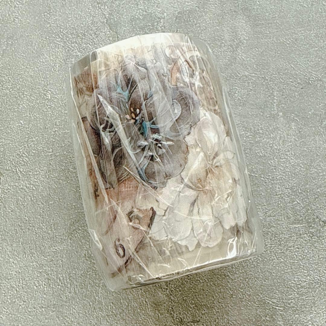 壹洱原创《烟墨白》海外マスキングテープ　マステ 【2375】