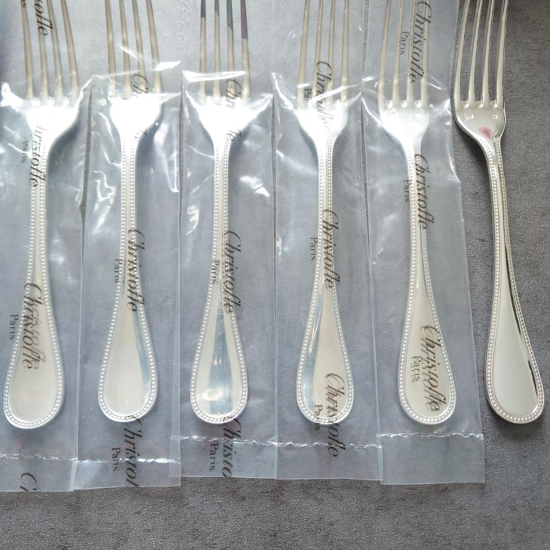 美品 クリストフル パール デザートナイフ デザートフォーク 未開封含む 12点