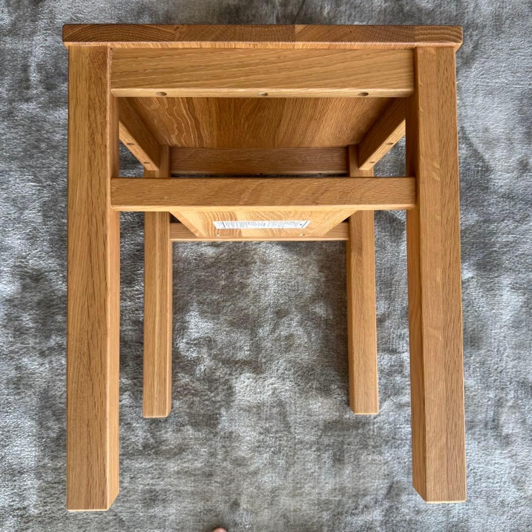 無印良品　木製サイドテーブルベンチ•板座•オーク材