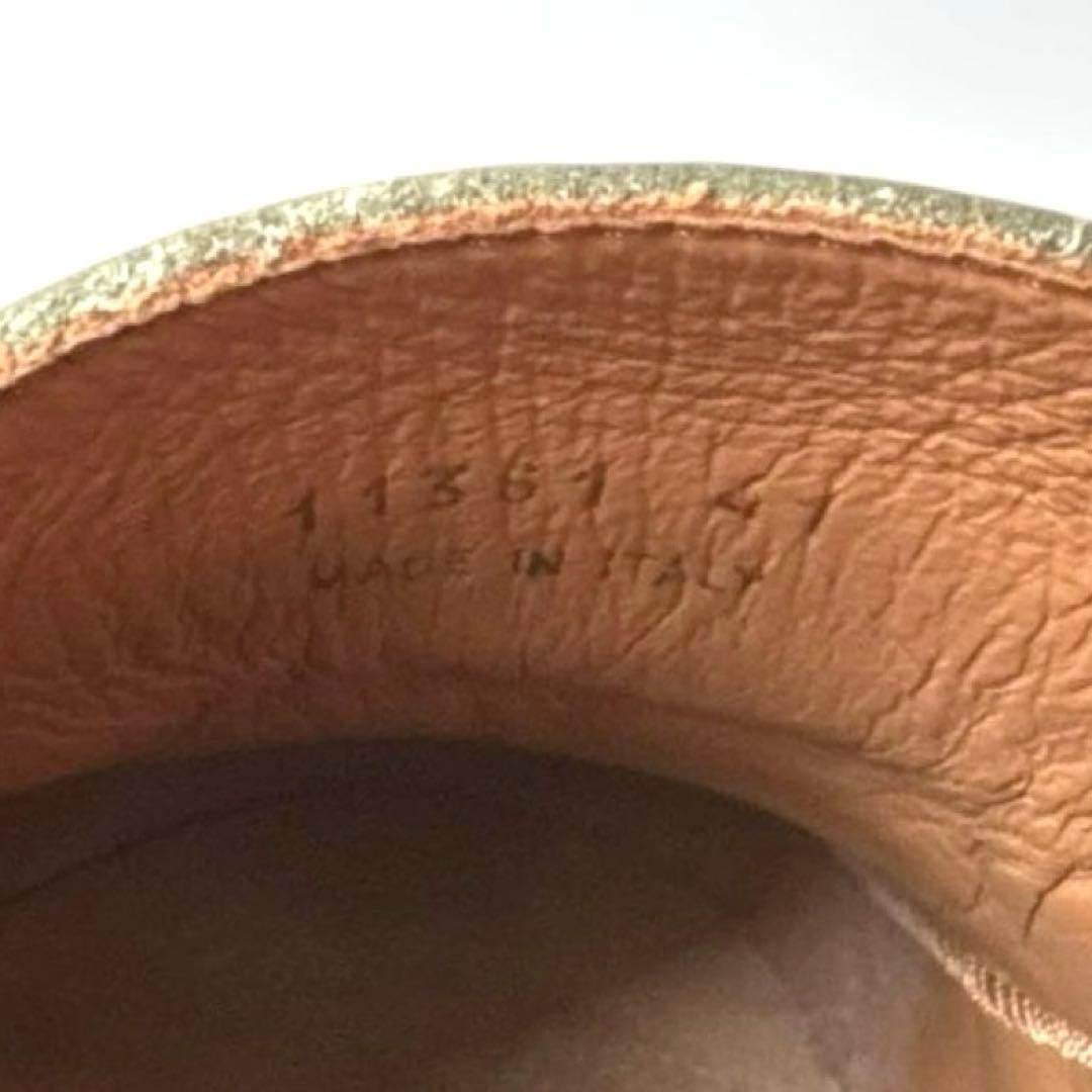 【美品】ETRO　レザーローファー　イタリア製　シボ革　41サイズ