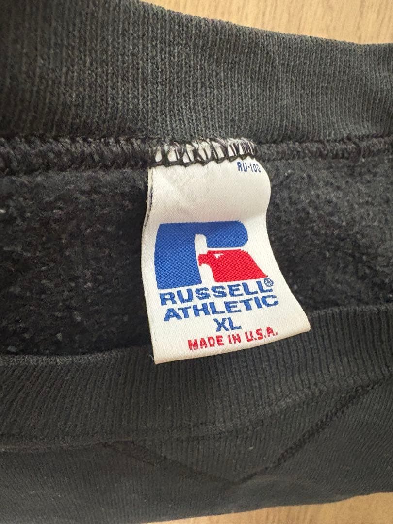 【XL 90's USA製】ラッセルアスレチック　スウェット　　ブラック