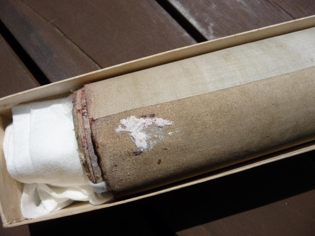 大サイズ　希少　肉筆　タンカ　チベット　黒兼彩　金彩　まくり　※説明必読願います