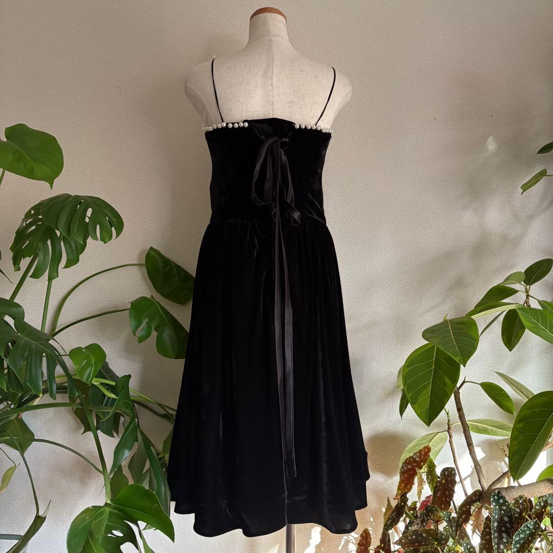 ベロアパールロングワンピースA136