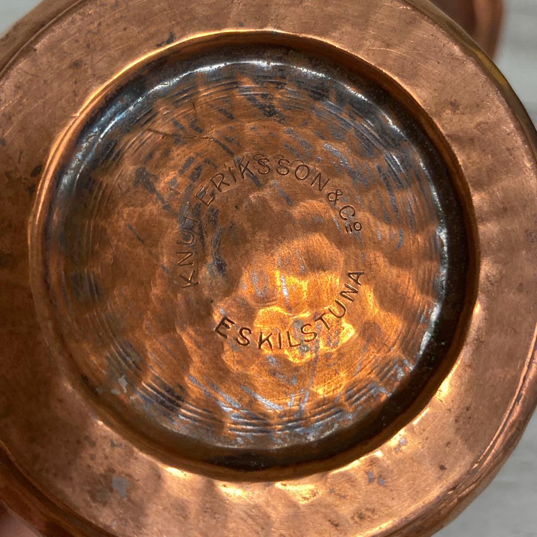 北欧 ヴィンテージ コパー 銅製 ろうそくホルダー どんぐり スウェーデン製