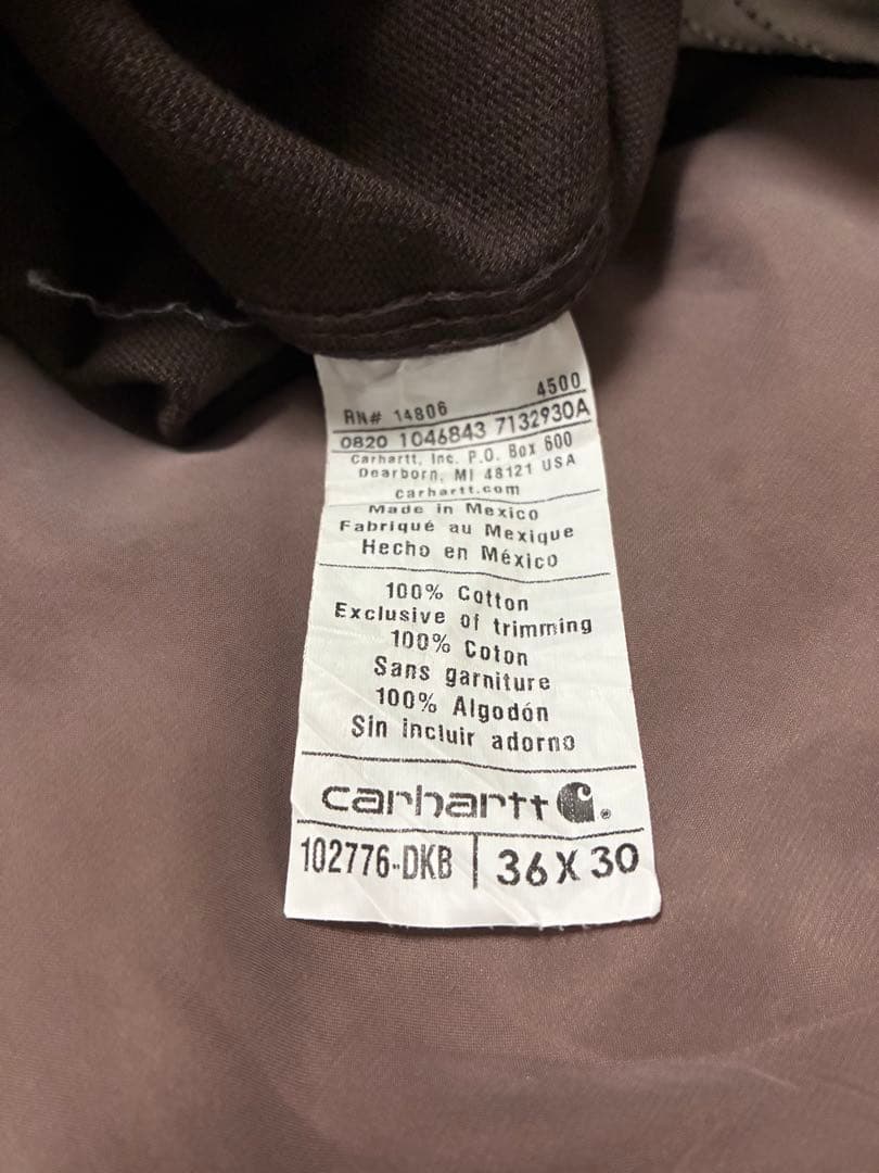 Carhartt ダークブラウン オーバーオール36x30