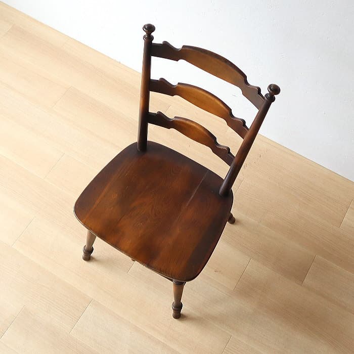 アンティーク 飛騨産業ウィンザーチェア ブナ材 キツツキ 無垢材②