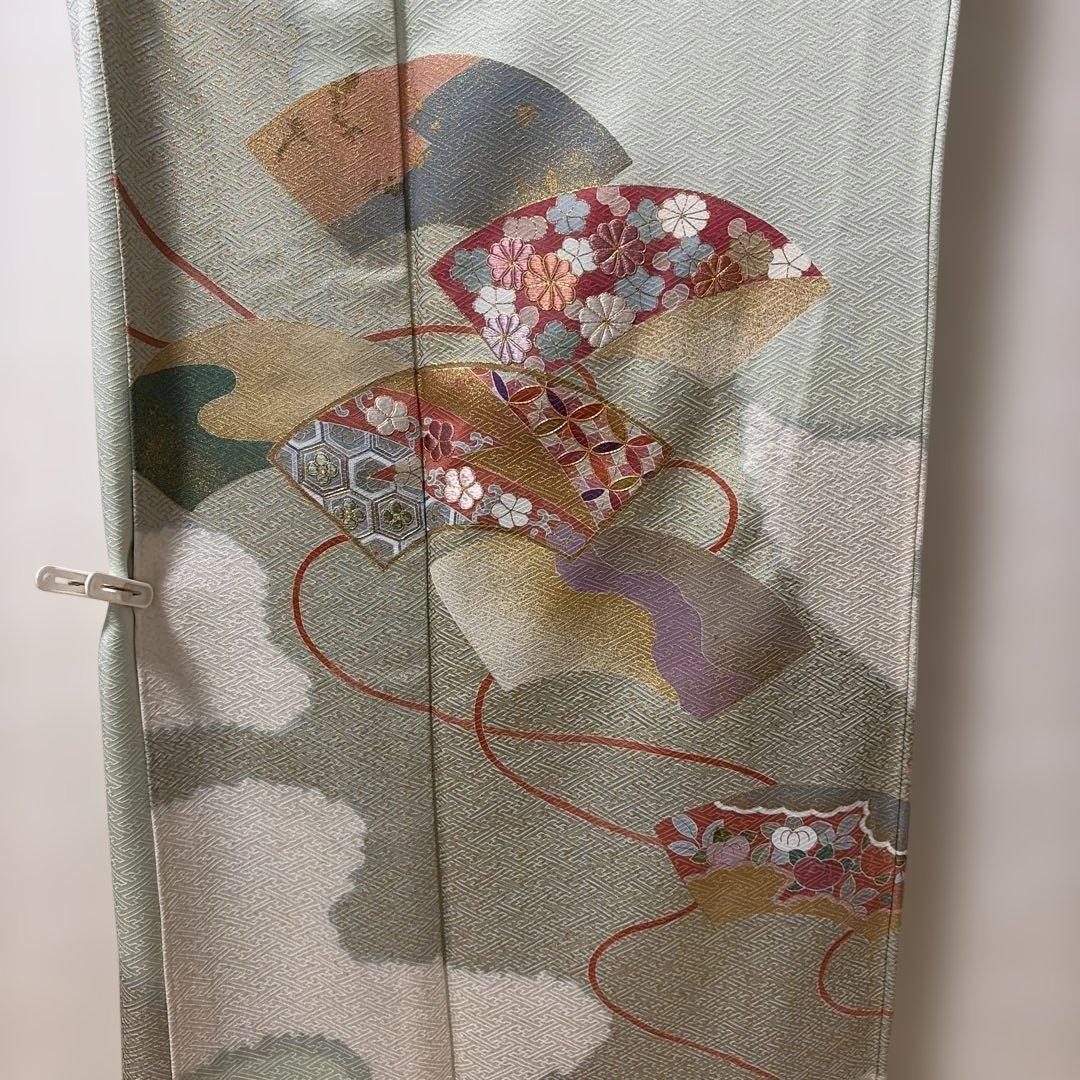 値下げ中　未使用　松井青々　若草色の訪問着