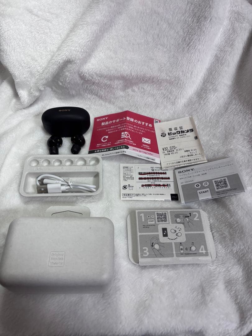 【美品】SONY WF-1000XM5 ブラック　※イヤピース無し