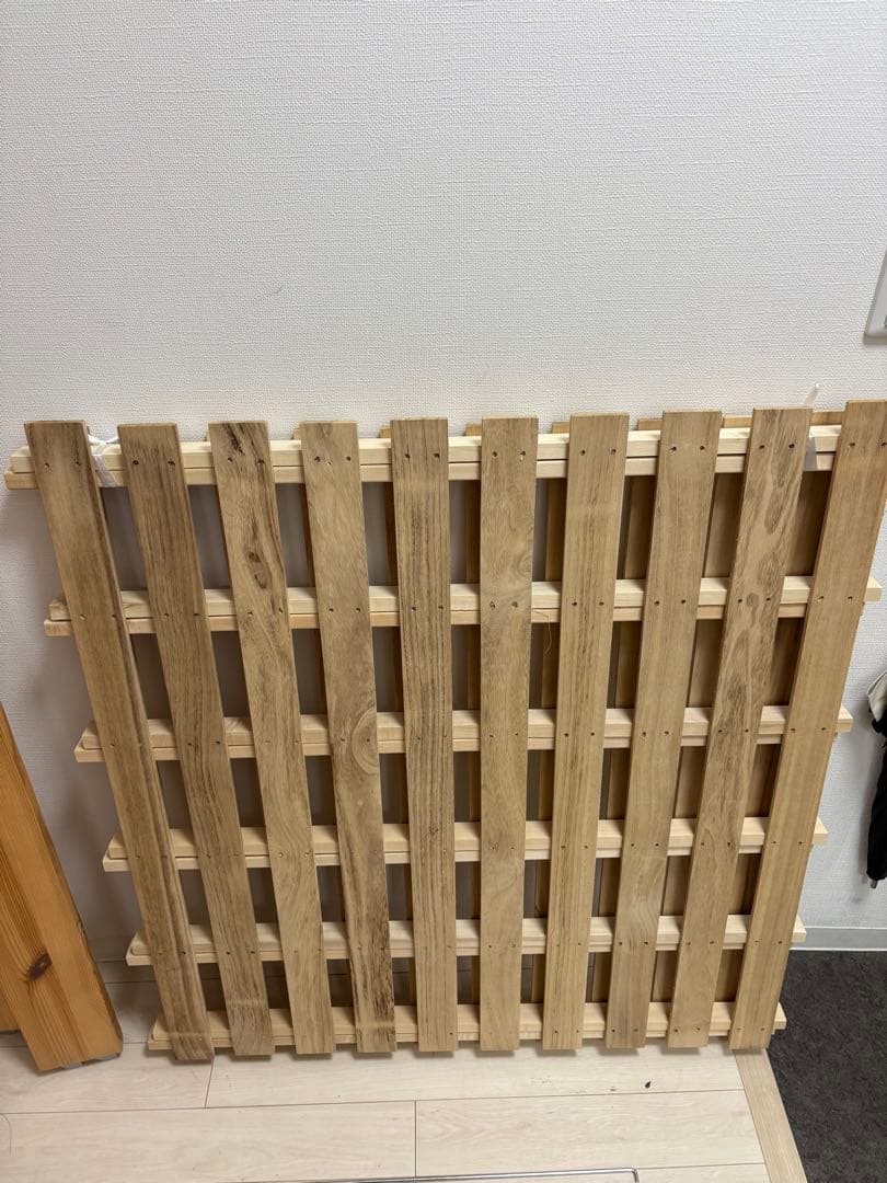 【引取限定】無印良品 シングルベッド パイン材②