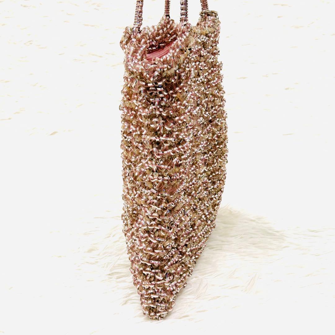 ANTEPRIMA ワイヤーグリッター　ハンドバッグ　裏地付　ピンク