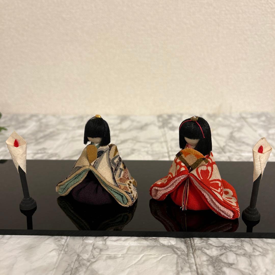 お雛様（小さな雛人形）　古布　雛祭り　節句